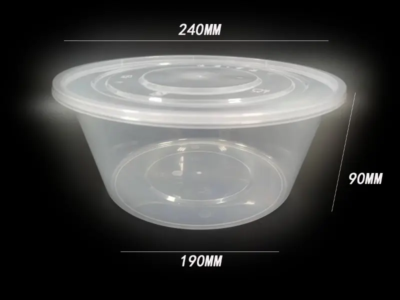 Hộp đựng thực phẩm kiểu bát đúc khuôn PP 3000ml Hộp đựng thực phẩm kiểu bát đúc khuôn PP 3000ml