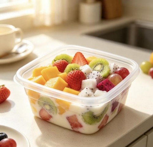 PP high-clarity square container