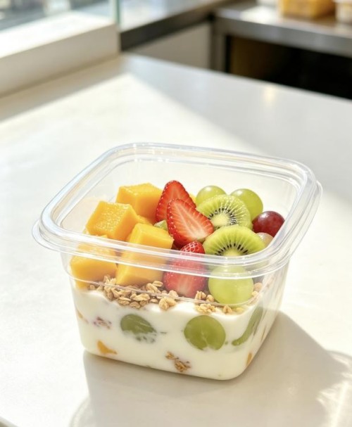 PP high-clarity square container